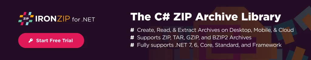 Sevenzip C# (How It Works For Developers) Figure 2 - IronZIP