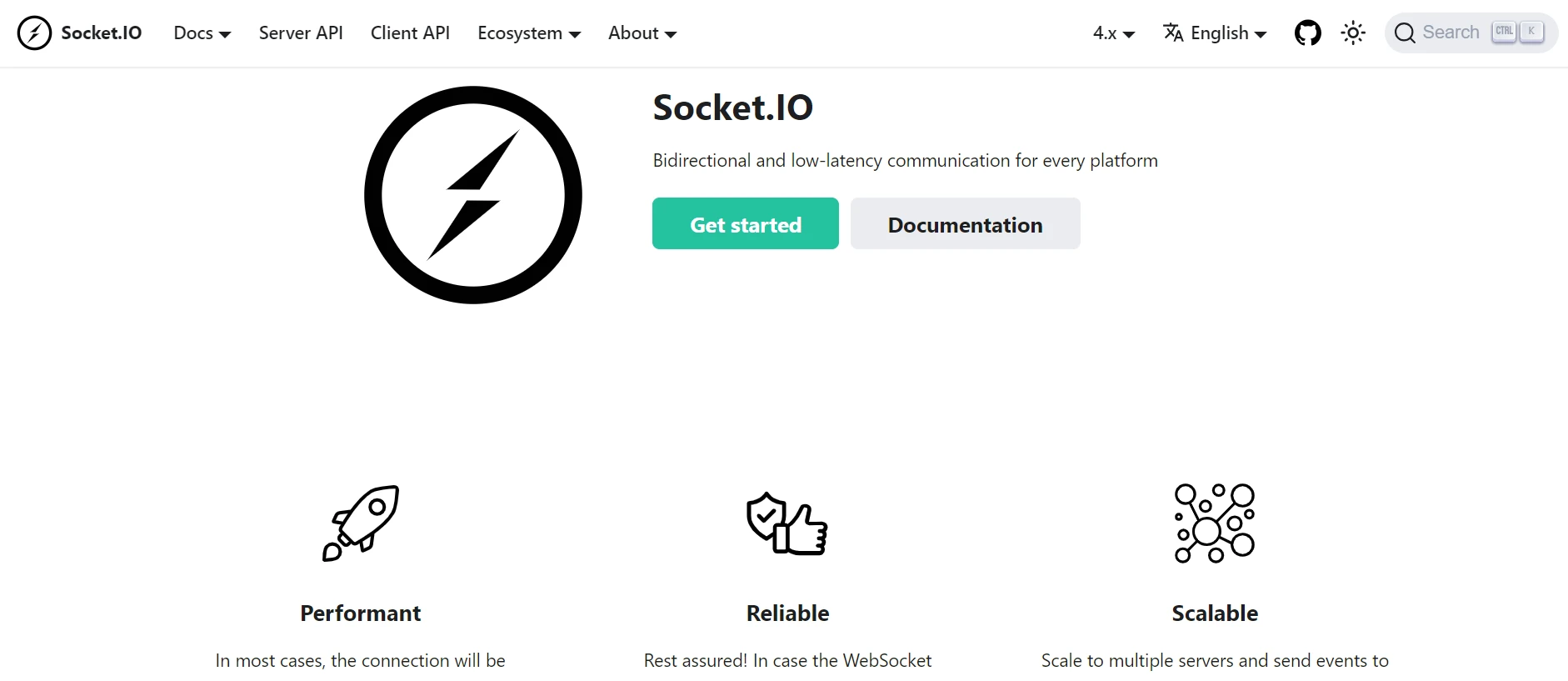 Socket io node.js（對開發者的運作方式）：圖1 - Socket.IO：每個平台的雙向和低延遲通信。