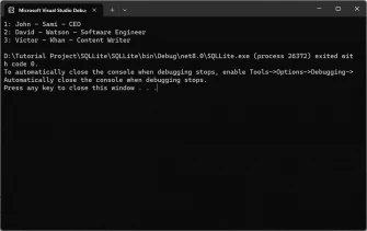 Sqlite C# .NET (How It Works For Developers)