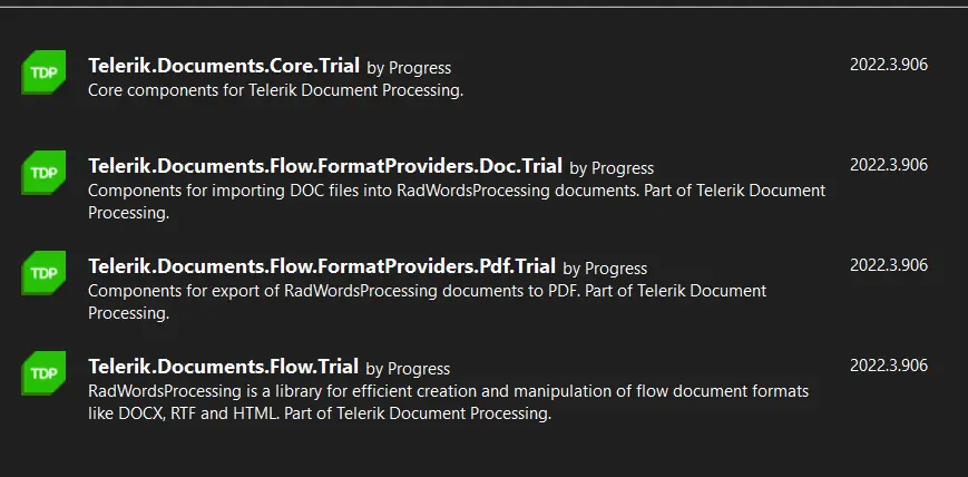 Telerik HTML to PDF PDF Generator vs IronPDF - Figure 1: Telerik and Kendo UI Libraries