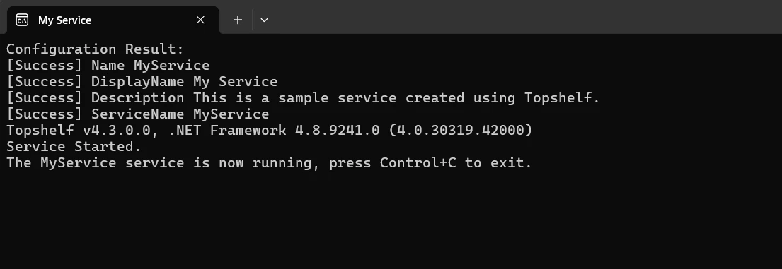 Topshelf C# (How It Works For Developers): Figure 5