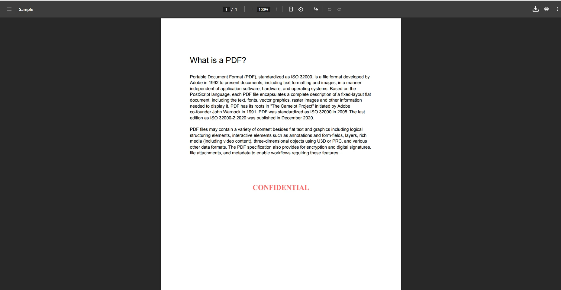 How to Upload and Download PDF Files in ASP .NET C# with IronPDF: Image 2 - PDF watermarked and then saved to our database