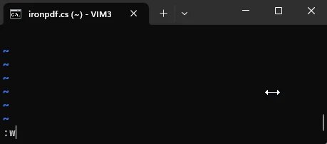 Vim For Windows (How It Works For Developers): Figure 8 - Command-Line Mode