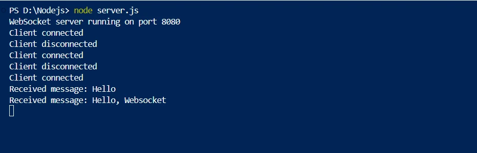 WebSockets Node.js js（開發者工作原理）：圖1 - 控制台日誌