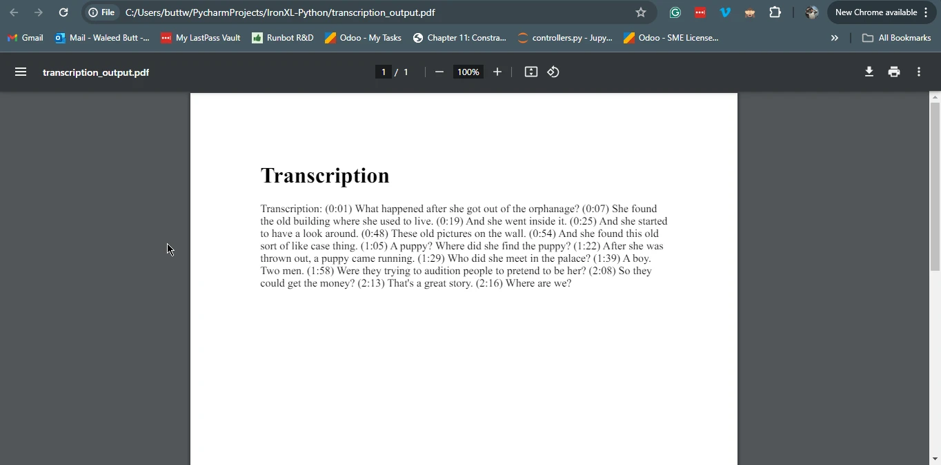 WhisperX Python (How It Works For Developers): Figure 3 - PDF Output