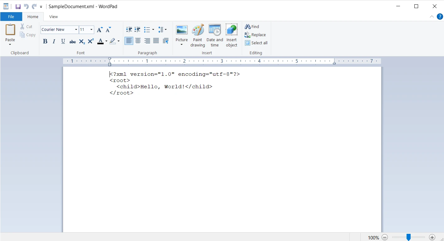 Xdocument C# (How It Works For Developers): Figure 4 - Output: XML DOC generated programmatically using XDocument.