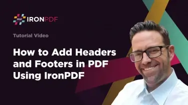 How to Add Headers and Footers in PDF Using IronPDF