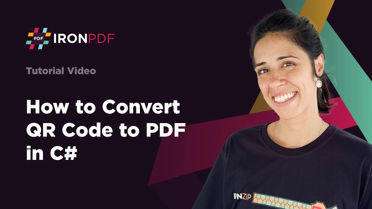 How to Convert QR Code to PDF in C# | IronPDF