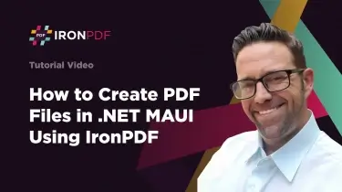 How to Create PDF Files in .NET MAUI Using IronPDF