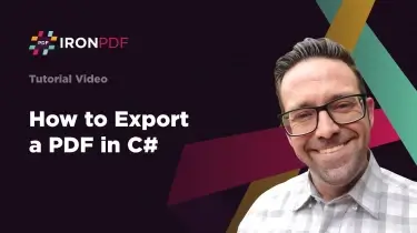 How to Export a PDF in C# | IronPDF