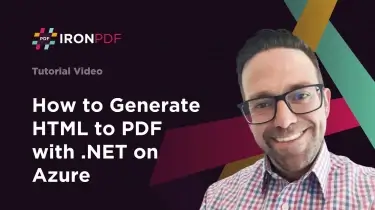 How to generate HTML to PDF with .NET on Azure PDF