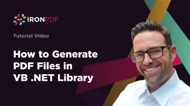 How to Generate PDF Files in VB .NET Library | IronPDF