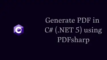 How to Generate PDF in C# (.NET) using PDFsharp