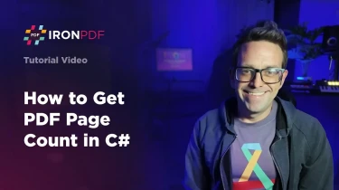 Cómo obtener el conteo de páginas PDF en C# | IronPDF