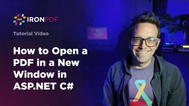 Cómo abrir un PDF en una nueva ventana en ASP.NET C# | IronPDF