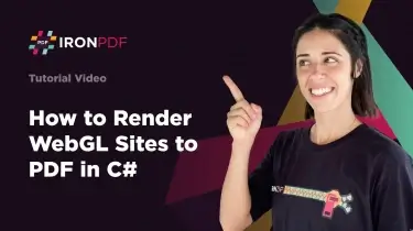 Render WebGL Content in PDFs with IronPDF