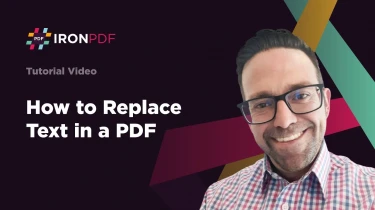 如何在PDF中替换文本 | IronPDF