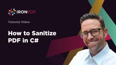 如何在C#中清理PDF | IronPDF
