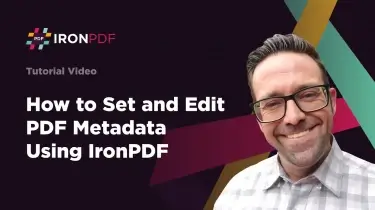 How to Set and Edit PDF Metadata in C#