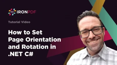 How to Set Page Orientation and Rotation in .NET C# | IronPDF
