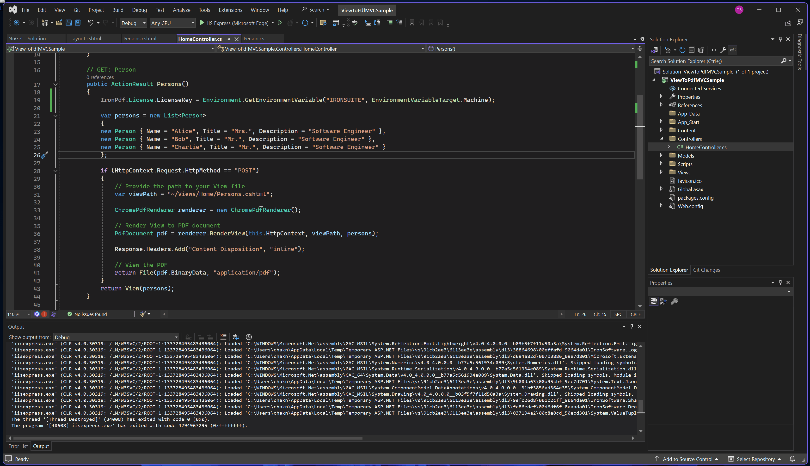 執行 ASP.NET MVC 專案