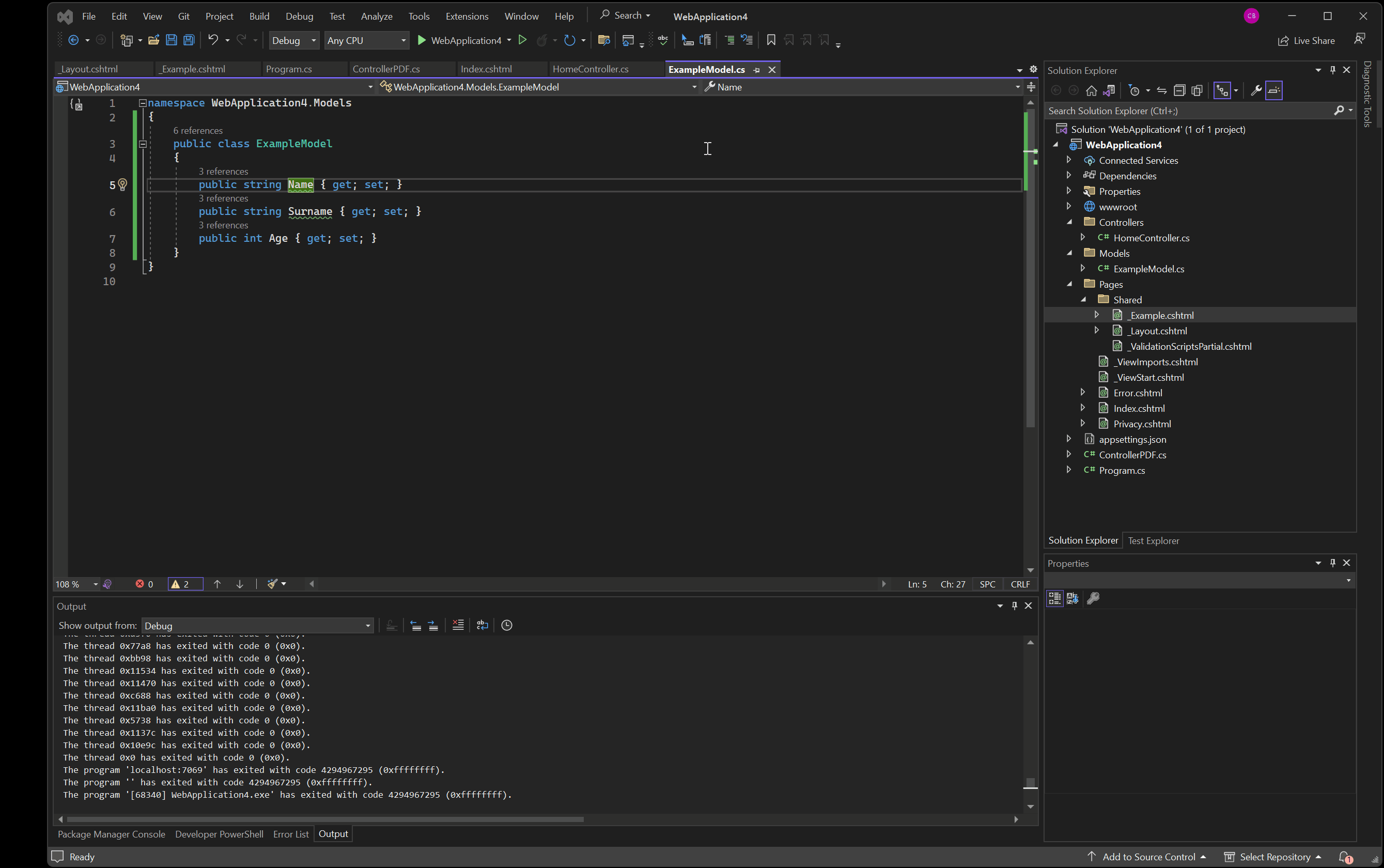 创建 ASP.NET Core 项目