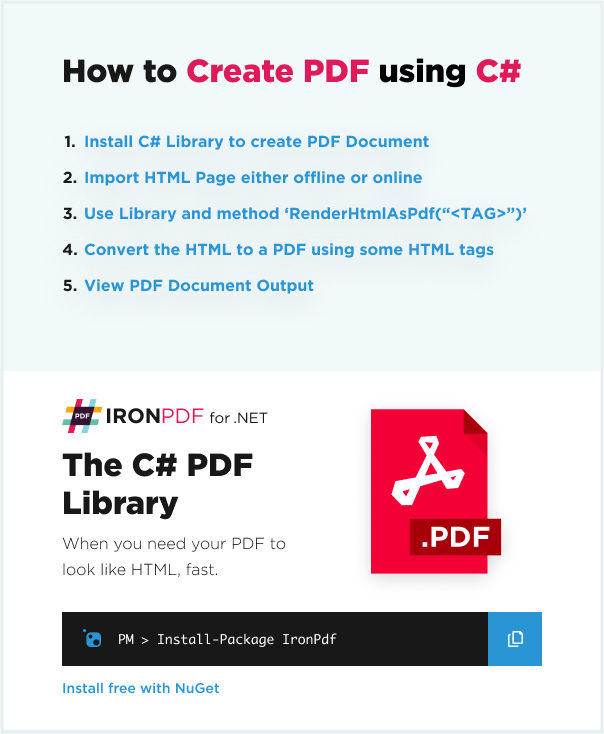 How to Create PDF using C#