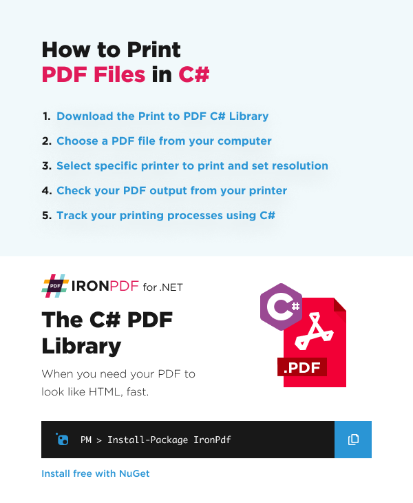 Cómo imprimir archivos PDF en C#