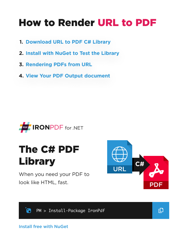 How to Render URL to PDF in C#
