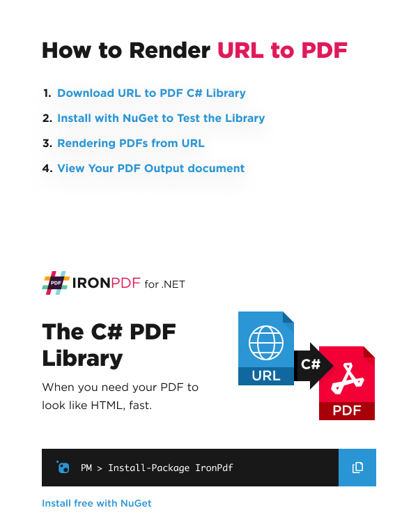 Cómo convertir una URL en PDF in C#