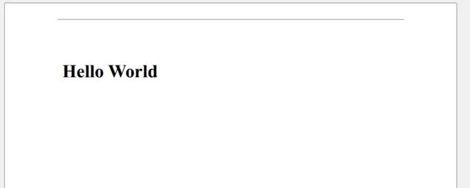Rendered PDF with MaxHeight 10 where the header text is clipped