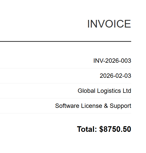 HTML Invoice INV-2026-003
